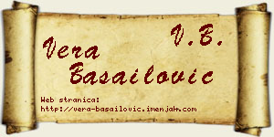 Vera Basailović vizit kartica
